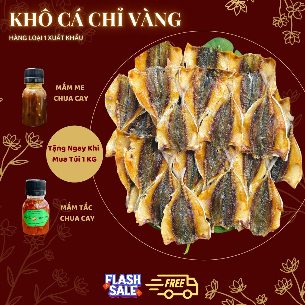 Đặc sản Cá Chỉ Vàng Đà Nẵng 500gr 1000gr không mặn, thơm ngon, ngọt dai, tươi mới, cá chỉ vàng nướng - Antstore đặc sản Đà Nẵng Ngon